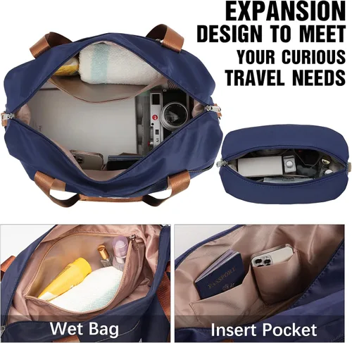 Miniatura 6 de LONG VACATION Juego de equipaje de 4 piezas de ABS hardshell TSA Lock Spinner Ruedas equipaje de mano en maleta, marino, Abs Hardshell Tsa Lock