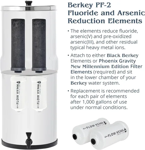 Miniatura 3 de Berkey Elementos auténticos de reducción de fluoruro y arsénico Berkey PF-2 (conjunto de 2 elementos)