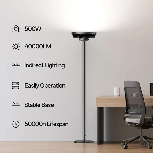 Miniatura 5 de Homelist La lámpara de pie de iluminación indirecta más brillante, 500W 40000LM lámpara de pie súper brillante para habitación oscura, lámpara