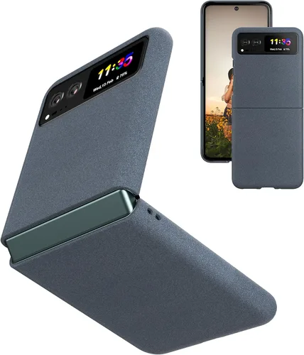 Miniatura 15 de Funda delgada para Moto Razr 2023, parte trasera de policarbonato duro, sensación esmerilada, soporte de carga inalámbrica, ligera, a prueba de Negro
