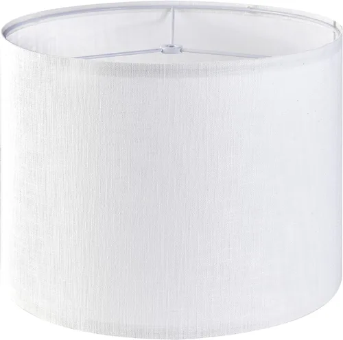 Miniatura 34 de GO&SO Pantallas de Lámpara de Tambor Medianas de Lino Natural de 13" Superior x 13" Inferior x 10" de Alto (Spider) Pantalla Moderna Beige Gris