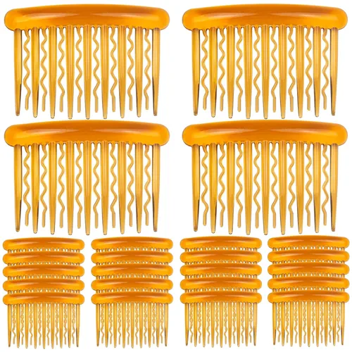 ELANE 24 peines de plástico para cabello lateral con dientes para el cabello, accesorios para el cabello, peine para velo de boda para mujeres,