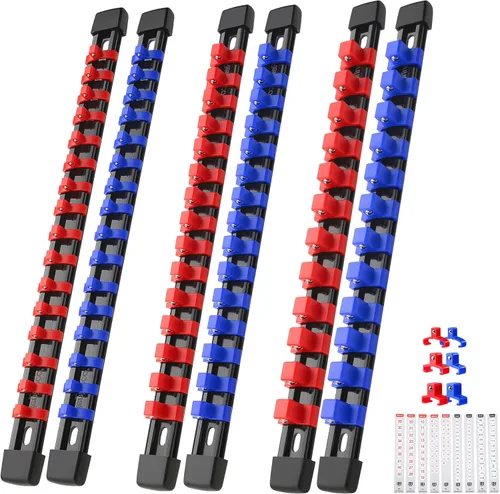 Miniatura 18 de Reniteco Organizador de Enchufes ABS - Juego de Soportes de Enchufes Gris, Juego de 12 Piezas de Soportes de Enchufes de Calidad Premium 1/4