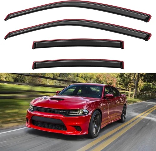 Miniatura 201 de YQAUTEC Viseras de Ventana Protectores de Lluvia para Honda Civic 2022 2023 2024 2025 2026, Deflectores de Viento de Ventilación de Ventana Fuera