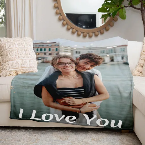 Miniatura 2 de Regalos para mujeres/hombres, manta personalizada de cumpleaños con imagen, mantas personalizadas con fotos, día de San Valentín, Navidad, regalos