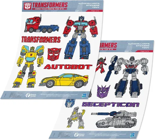 Desert Cactus Adhesivo de vinilo Transformers para botella de agua para laptop, decoración de álbum de recortes, suministros de fiesta de cumpleaños