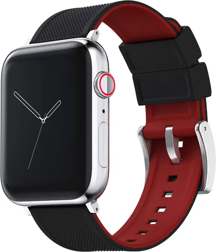 Miniatura 14 de Barton Watch Bands - Extensibles de silicona Elite para reloj - Accesorios y adaptadores negros con deposición física de vapor, de liberación