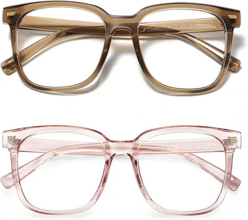 Miniatura 10 de PANNER Gafas cuadradas de gran tamaño con bloqueo de luz azul para mujeres y hombres, antirreflejos, reducen la fatiga ocular, gafas de computadora