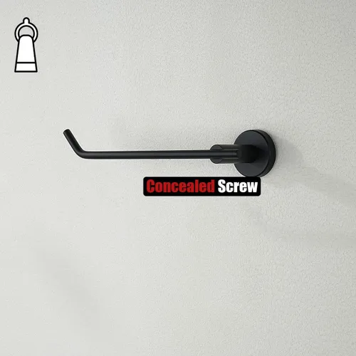 Miniatura 5 de JQK Toallero de mano negro, anillo de toalla de acero inoxidable para baño, soporte para collar de 9 pulgadas, soporte de pared negro mate, mano