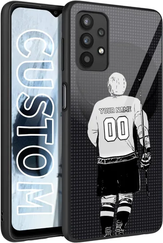 Miniatura 11 de Personalized Ice Hockey vs Name Number US Flag Decor Rubber Cover Phone Case for Galaxy America Fire