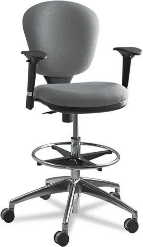 Miniatura 5 de Safco Metro - Silla de oficina ergonómica, altura extendida, ajustable con base giratoria, acolchada, color negro Acolchado negro.