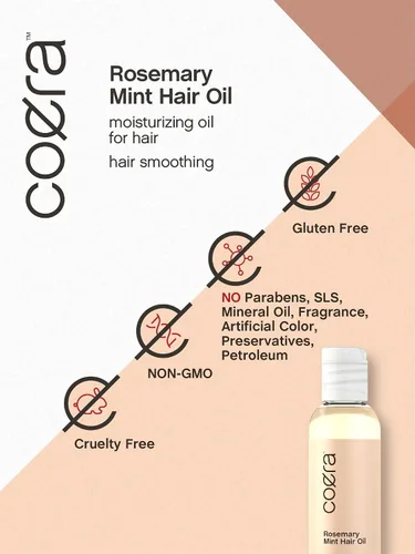 Miniatura 5 de Coera Aceite para el cabello de menta de romero 4 onzas líquidas Hidratante, hidratante y nutritivo SLS, fragancias y sin parabenos