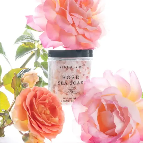Miniatura 6 de Sales de baño French Girl Rose – Sal calmante de Epsom para remojar, mezcla aromaterapéutica de sal del mar muerto para dolores musculares