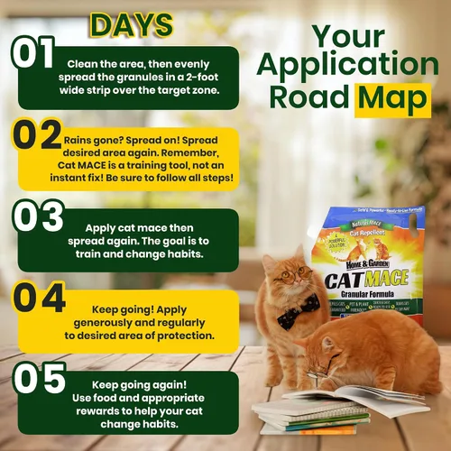 Miniatura 9 de Nature's Mace, Mace para gatos, granular de 2.5 libras, repelente de gatos al aire libre para mantener a los gatos alejados, mantener a los gatos