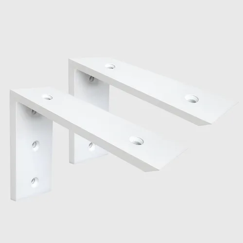 Miniatura 43 de WINKER Soporte para encimera, paquete de 2 unidades resistente de soporte oculto en L para estante de 3/8 pulgadas de grosor, 10 x 6 x 2.5 pulgadas
