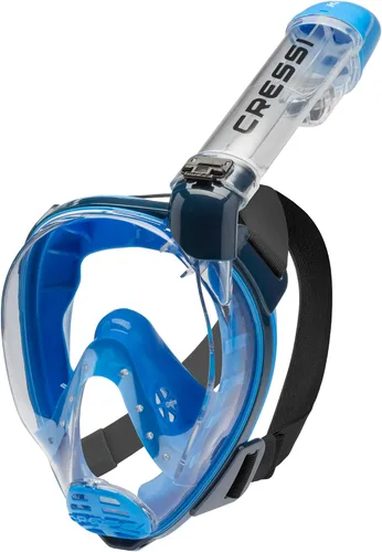 Cressi Máscara facial completa de snorkel para adultos - Vista amplia y clara, sistema antivaho - Respiración fácil: La seguridad es lo primero -