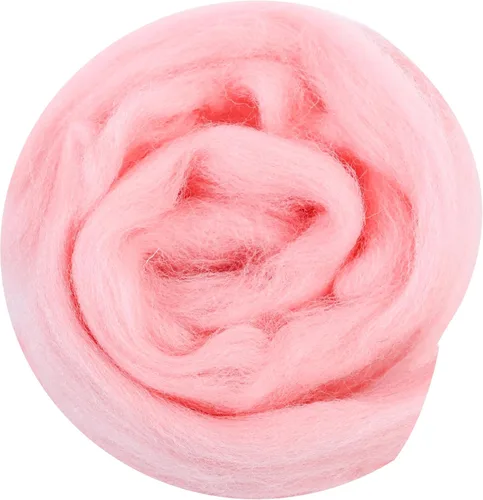 Miniatura 35 de 24 tipos de lana rosa, 4.23 oz (120 g), adecuado para fieltro húmedo y fieltro de aguja de telas hiladas de lana. Un paquete de prueba está Tonos