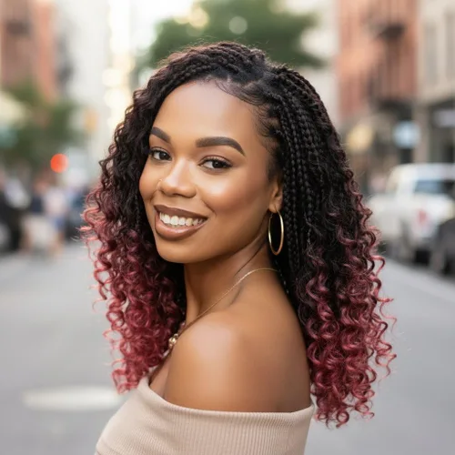 Miniatura 26 de Fulcrum - Trenzas de ganchillo estilo diosa de 14 pulgadas, 9 paquetes de trenzas bohemias de ganchillo para mujeres, trenzas de ganchillo bohemias