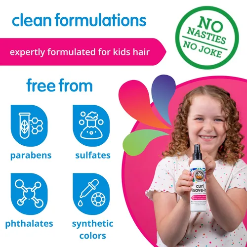 Miniatura 5 de So Cozy - Espray acondicionador sin enjuague, desenredante de cabello para niños y acondicionador para cabello rizado, sin parabenos, rizos sin