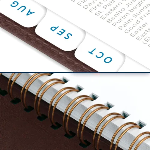 Miniatura 7 de AT-A-GLANCE - Agenda académica 2025-2026, semanal y mensual, 8-1/2" x 11", grande, pestañas mensuales, cubierta flexible, colección Signature, Marrón