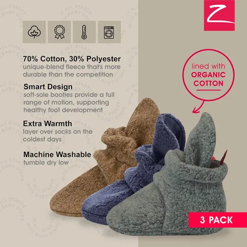Miniatura 4 de Zutano - Botines de forro polar unisex para recién nacidos y bebés