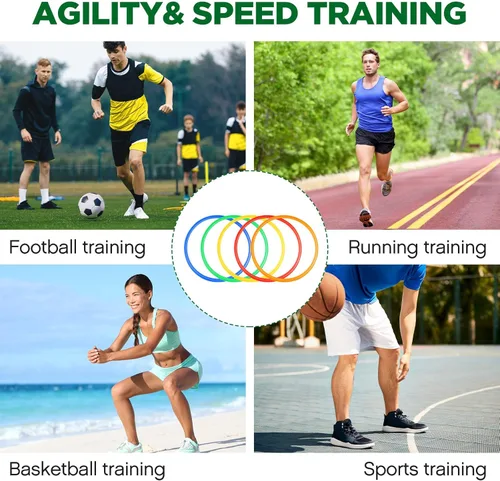 Miniatura 3 de Deekin Agility Rings Speed and Agility Training Rings Exercise Speed Circle Jumping Hoops for Training Toss Equipment Multi colorido