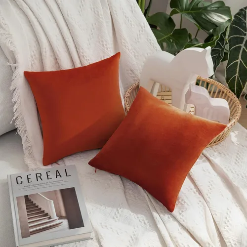 Miniatura 53 de MIULEE Fundas de almohada de terciopelo de 22 x 22 pulgadas, paquete de 2 unidades, color negro, fundas de cojín cuadradas decorativas súper suaves