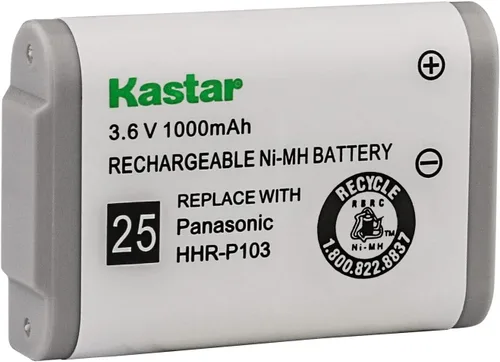 Kastar Paquete de 1 batería de repuesto HHR-P103 para Panasonic KXTGA230S KX-TGA230W KXTGA230W KX-TGA2352 KXTGA2352 KX-TGA271 KXTGA271 KX-TGA271A