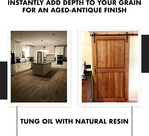 Miniatura 2 de RMP Finishes Dark Tung Oil para acabado de madera, tablas de cortar, muebles de exterior, bloques de carnicero, pisos de madera, grado alimenticio
