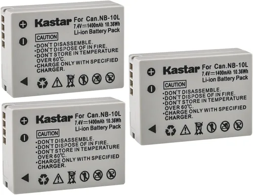 Miniatura 4 de Kastar Batería (paquete de 1) de repuesto para Canon NB-10L, CB-2LC, funciona con Canon PowerShot G1 X, PowerShot G15, PowerShot G16, PowerShot SX40