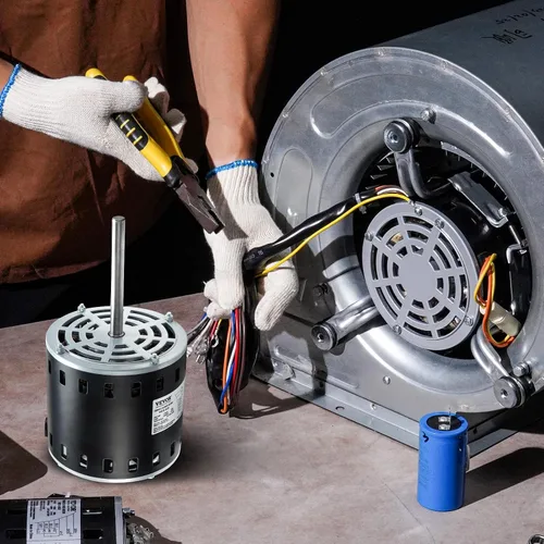 Miniatura 9 de VEVOR Motor de soplador de horno de 3/4 HP, 208/230V 3.85 amperios, 1075 RPM 5 velocidades, rotación CW/CCW, bastidor 48 longitud del eje 4.8
