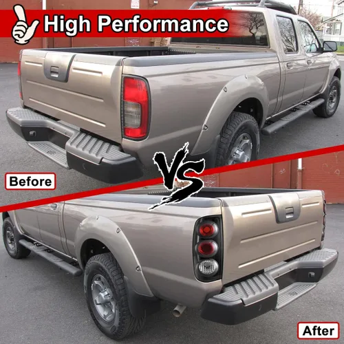 Miniatura 2 de Nixon Offroad Luces traseras para Nissan Frontier 1998 1999 2000 2001 2002 2003 2004, luces traseras halógenas de repuesto para automóvil, 1 par