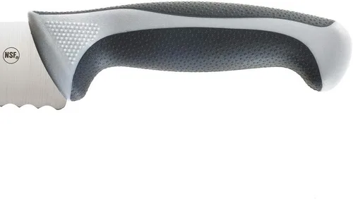Miniatura 7 de Mercer Culinary Millennia Colors - Cuchillo para pan de acero inoxidable, borde ondulado de 10 pulgadas de ancho, color gris