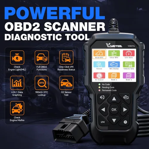 Miniatura 4 de VDIAGTOOL VD30 Pro - Lector de código de automóvil, herramienta de diagnóstico OBD2 para automóviles y camiones, lector de códigos Check Engine