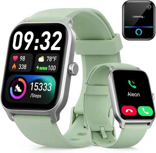 Miniatura 12 de Relojes inteligentes para mujeres y hombres, pantalla táctil HD de 1.85 pulgadas con alertas de llamadas y mensajes, monitor de frecuencia cardíaca