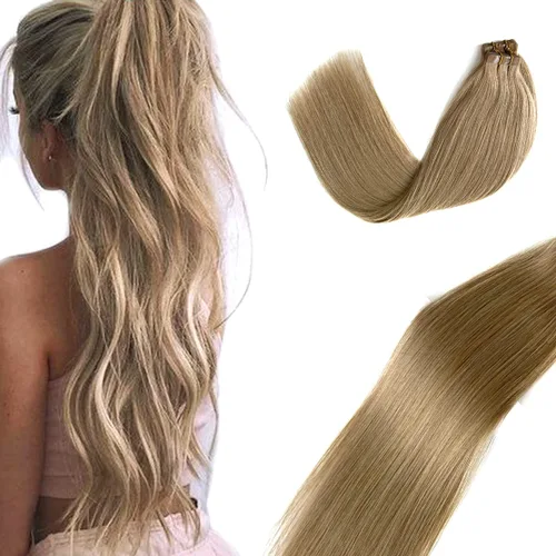 Miniatura 20 de Extensiones de cabello humano real con cinta, 20 piezas de cabello Remy invisible de doble cara, extensiones de cabello Remy con cinta adhesiva