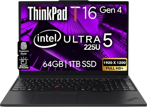 Miniatura 8 de Lenovo ThinkPad T16 Gen 4 - Laptop de negocios con pantalla 16 FHD+, Intel Ultra 5-225U (Beats i7-1355U), 16 GB DDR5 RAM, 512 GB SSD, cámara web