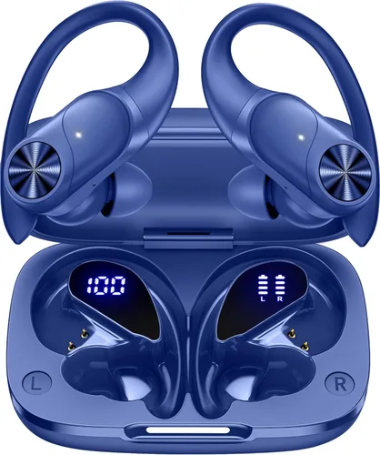 Miniatura 14 de PocBuds Auriculares Bluetooth Inalámbricos 80hrs Tiempo de Reproducción Estuche de Carga Inalámbrica Pantalla Digital Auriculares Deportivos
