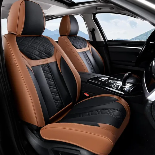 Miniatura 12 de FLORICH Fundas de asiento delantero, 2 piezas, fundas de asiento para automóviles, fundas de asiento universales de cuero de lujo, accesorios
