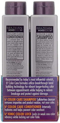 Miniatura 3 de B3 Brazilian Bondbuilder Champú y acondicionador Color Care con bloqueo de color, 28.75 onzas líquidas (3 unidades)