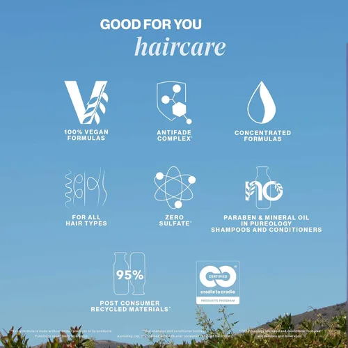 Miniatura 5 de Pureology Acondicionador de volumen puro Para cabello plano, fino y teñido Añade volumen y movimiento Acondicionador ligero Sin sulfatos