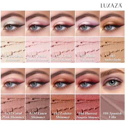 Miniatura 2 de 10 barras de sombra de ojos, brillo y neutro, color rosa champán, metálico, lápiz de sombra de ojos color crema con resistente a las manchas y al