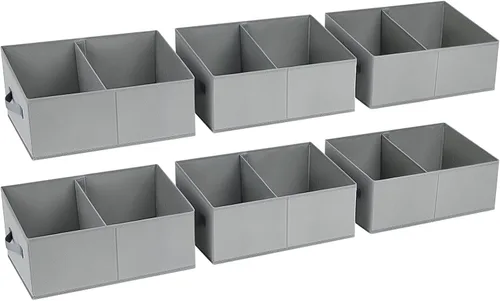 Miniatura 76 de DIMJ Contenedores de almacenamiento trapezoidales para ropa, 4 paquetes organizadores de armario y cestas de almacenamiento, cestas plegables