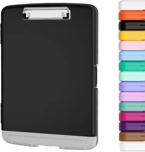 Miniatura 21 de Piasoenc Portapapeles con almacenamiento, caja de organización de 8.5 x 11 pulgadas con soporte para bolígrafo y carpeta de papel legal A4, folio