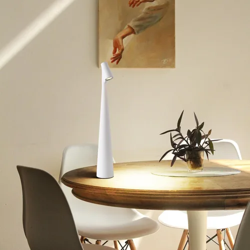Lámpara de mesa recargable inalámbrica, funciona con pilas, lámparas de mesa portátiles de 3 colores regulables, lámpara de escritorio LED de metal,