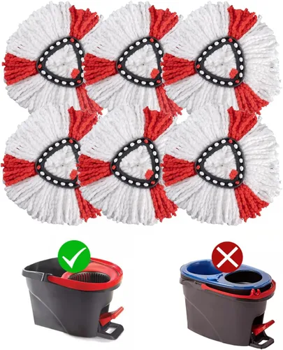 Miniatura 18 de Matthew Cleaning - Juego de 3 cabezales de repuesto de microfibra azul compatible con EasyWring Spin Mop Reemplazar la cabeza EasyWring de alta