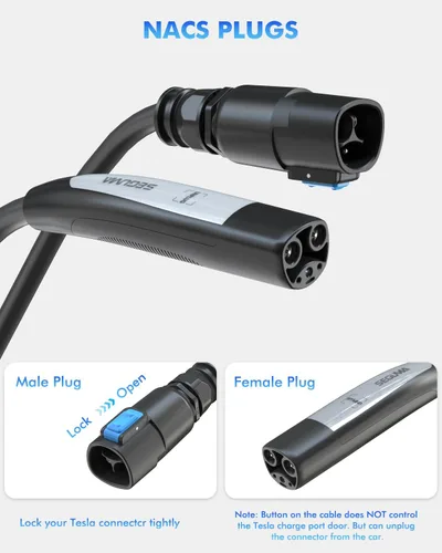 Miniatura 4 de Cable de extensión de cargador EV para Tesla, 50 amperios, 40 pies hasta 240 V, 12 kW, cable de extensión NACS Plug EV para conector de pared Tesla