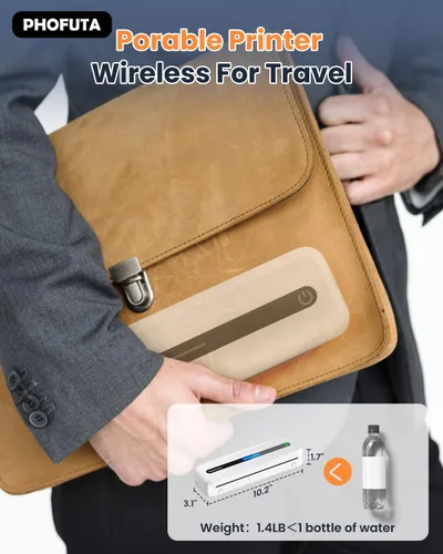 Miniatura 3 de Impresora portátil, impresoras inalámbricas para uso doméstico, oficina, escuela, impresora Bluetooth sin tinta compatible con letras