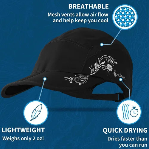 Miniatura 4 de TrailHeads Sombrero plegable para correr para mujer Gorra de verano con protección UV