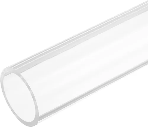 Miniatura 54 de MECCANIXITY Tubo de acrílico rígido redondo transparente 1mm(0.04") DI 3mm(1/8") DE 305mm(12") para lámparas y linternas, sistema de refrigeración